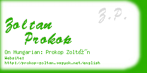 zoltan prokop business card